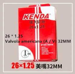 Valvola americana 26 * 1.25 (A / V) 32MM Горный велосипед шины 26 дюймов велосипеда 26 дюймов* 1,9/2,125/1,5/1,75 1,25 внутренняя трубка шины для велосипеда аксессуары - Цвет: Valvola americana 26 * 1.25 (A / V) 32MM