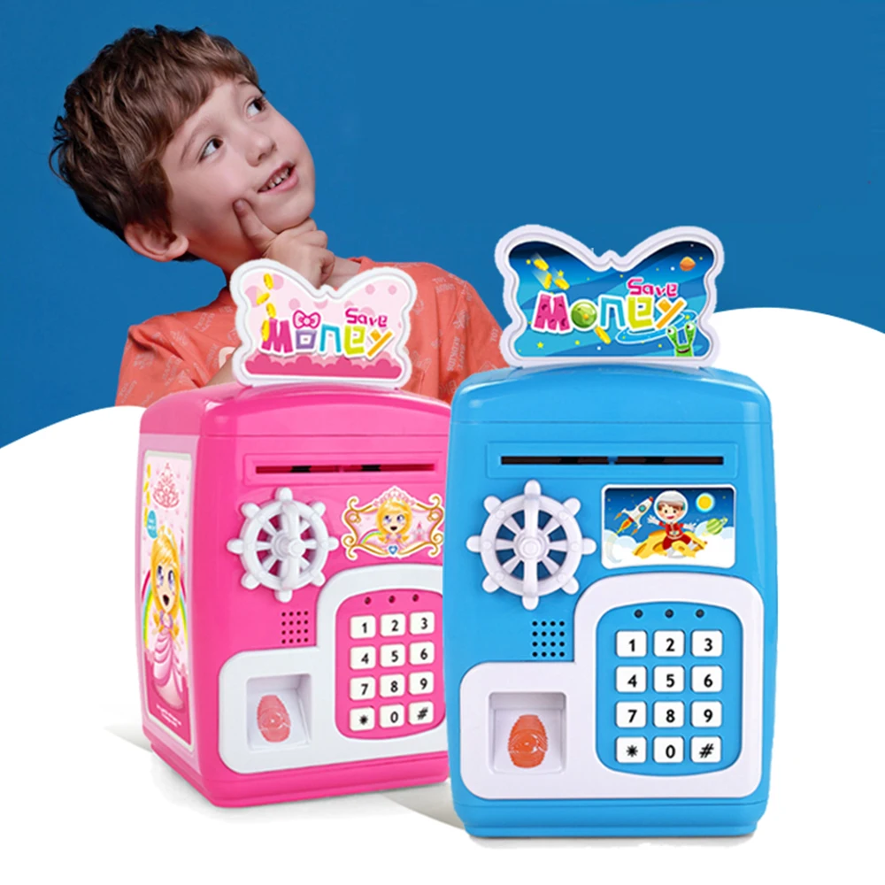 Electronic Piggy Bank Atm Password Money Box Cash Coins Saving Box