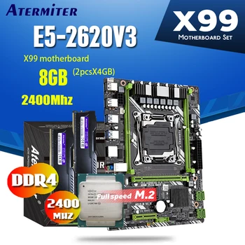 

X99 DDR4 2 x DDR4 PC4 DIMM motherboard set with Xeon E5 2620 V3 LGA2011-3 CPU 2 * 4GB = 8GB PC4 RAM 2400MHz DDR4 memory
