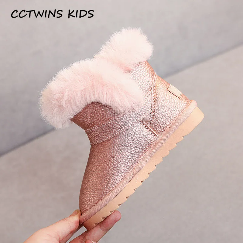 CCTWINS/детская обувь; коллекция года; зимняя детская обувь из искусственной кожи; модные короткие ботинки для маленьких мальчиков; брендовые зимние ботинки для девочек; Цвет Черный; SNB160