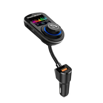 

1.8 Inch Color LCD Sn QC3.0 Car Charger Wireless Handsfree FM Transmitter Bluetooth 5.0 Car Radio MP3 Player G45