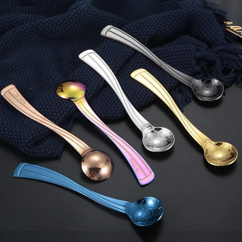 

Coffe Spoon Stainless Steel Creative Soccer Spoon Coffee Stirring Spoons Kids Ice Cream Scoop Tea Spoons Kitchen Accessories