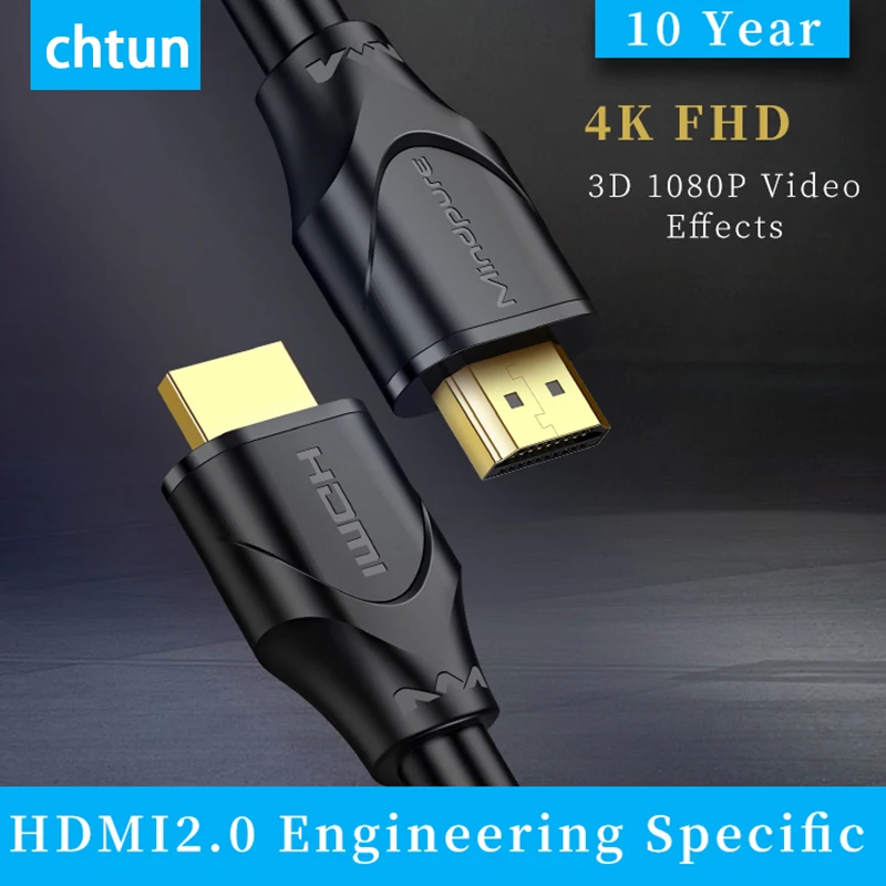 

Chtun HDMI HDMI 2.0 version 4K pure copper hdmi video conversion cable computer monitor connection cable throwing screen