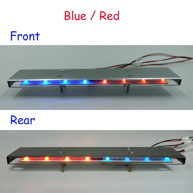 RC Автомобиль на крыше 16 светодиодный RC полицейский светильник комплект W/9 режим вспышки для 1/10 масштаб аварийного RC автомобиль грузовик hpi losi - Цвет: Blue  Red