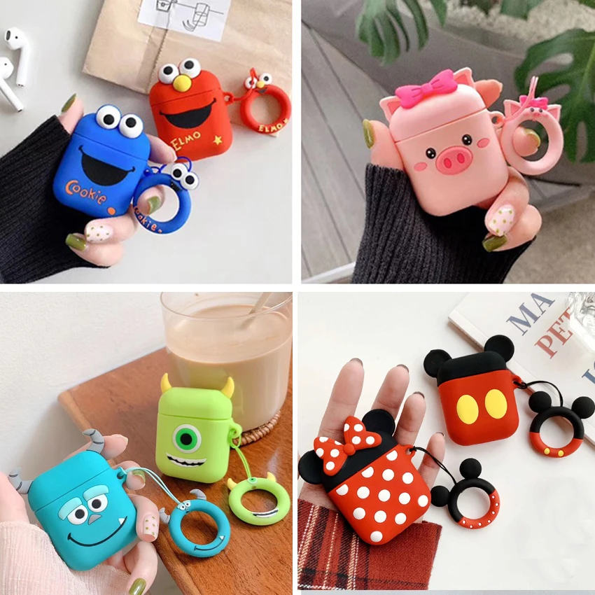 For AirPods Case Cute Cartoon Protective cover For Air pods silicon case Bluetooth Earphone Cases For Airpods 2 headphone Case