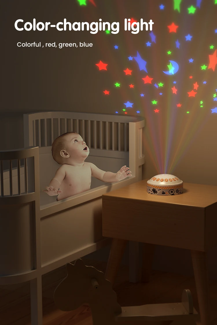 Projetor de Luz Noturna para Crianças Projetor de Luz com Céu Noturno para Bebês e Crianças Tumamãe Estrelado Atualização Brinquedo com Céu 7 projetor de luz com céu estrelado, atualização,