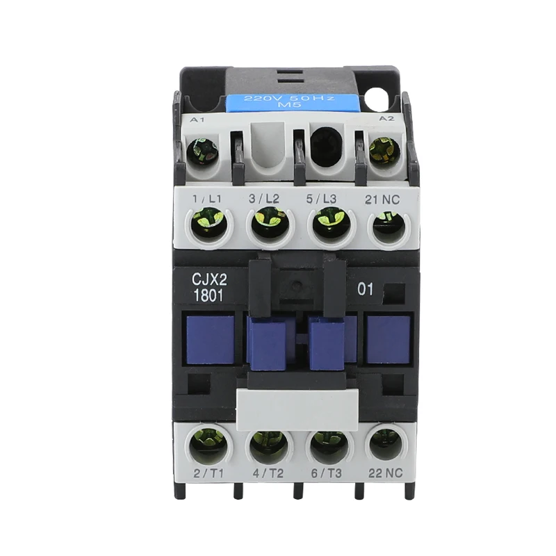 CJX2-1801 LC1 контактор переменного тока 18A 3 фазы 3-полюсные NC катушка Напряжение 380V 220V 110V 36V 24V 50/60Hz Din рейка крепление 3 P+ 1NC