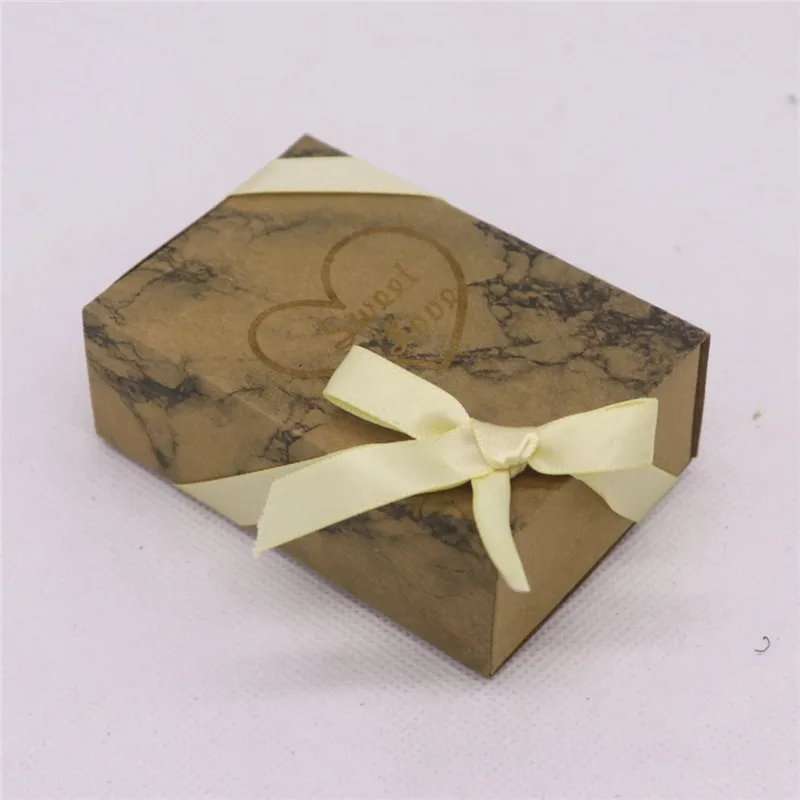 box as pic 50 шт. в партии Diy спасибо коробка для подарков в форме сердца марбель фоновая коробка для конфет США stample дизайн подарочная упаковка - Цвет: box as pic