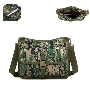 

Outdoor running multi-function backpack hiking camping portable leisure canvas shoulder Messenger bag iPad tablet camouflage bag