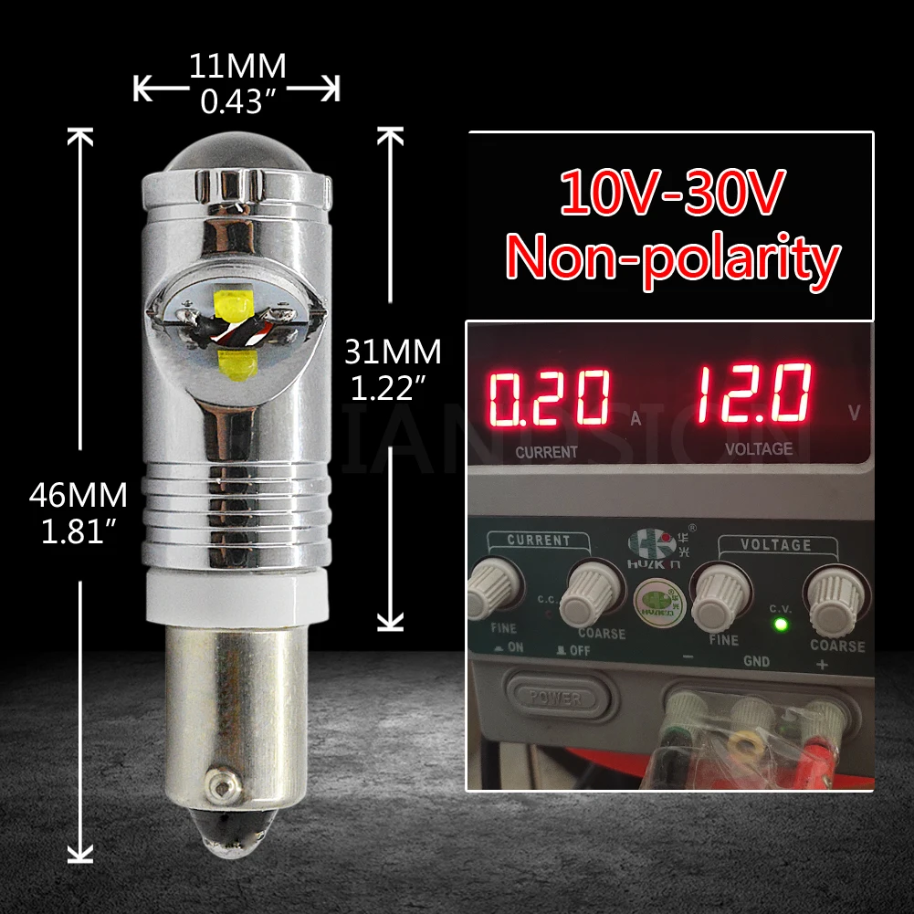 2 шт. 2,4 Вт BA9S 53 57 1895 64111 3SMD XT-E чипы Canbus светодиодный высокое Мощность проектор светодиодный обратный позиции Светильник лампы