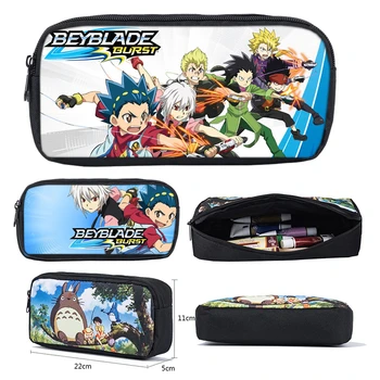

3D Mochila Beyblade Burst Pencil Case Game School Supplies Kids Stationery Cosmetic Make Up Box Storage Pouch Sac A Dos