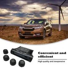 Система внешнего контроля давления в шинах, универсальный автомобильный беспроводной прибор для мониторинга давления в шинах на солнечной батарее