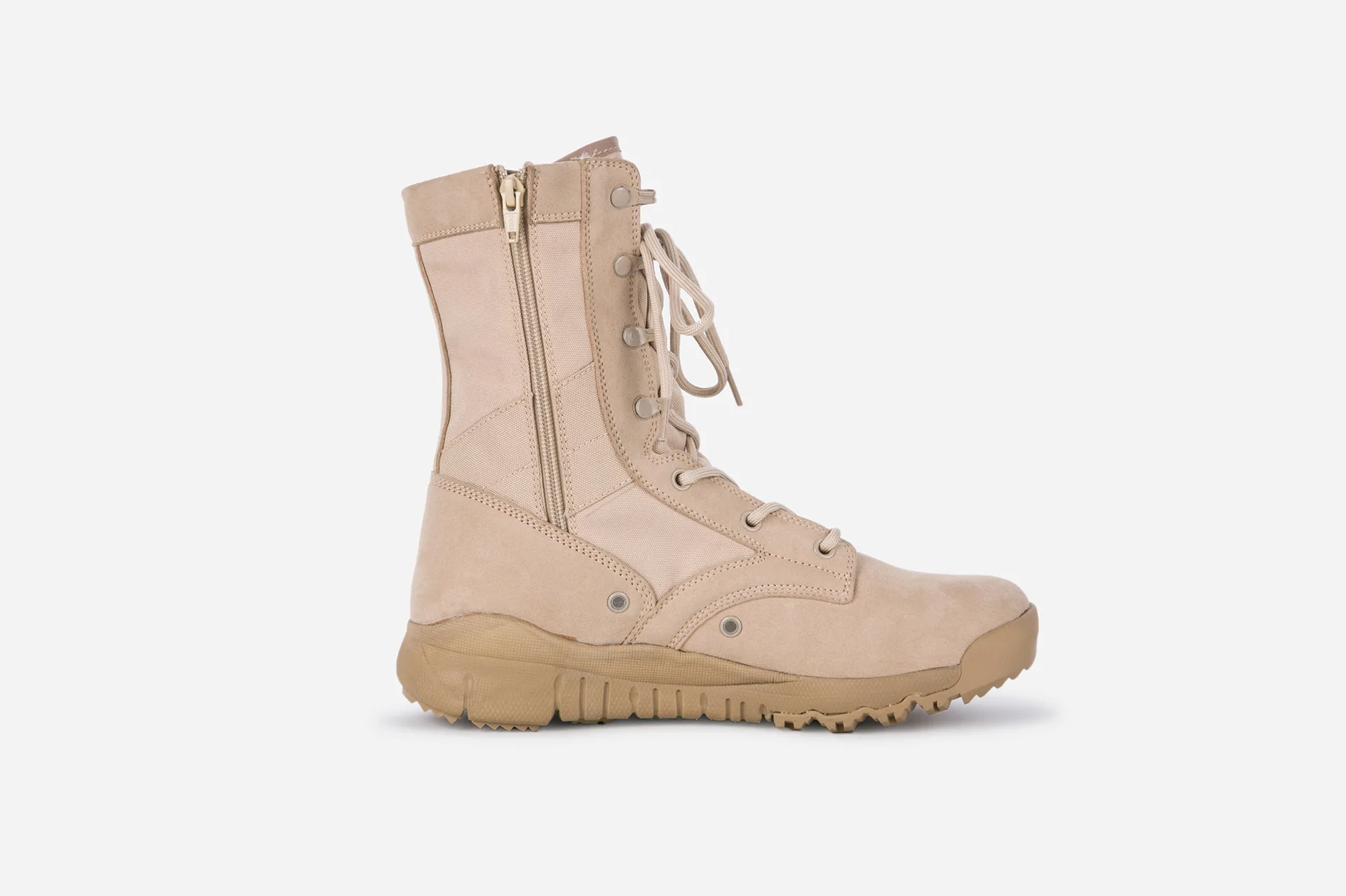 

Combat Boots Ultra-Light-Combat Boots Side with Zipper Hight-top Men's Combat Boots Desert Boots Sandy Color Boots