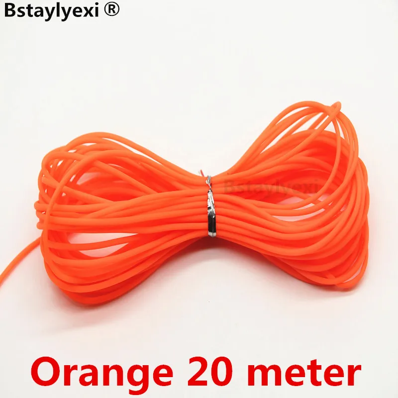 Colorful Decorative Jewelry Cord: 20m Memory Wire with 10m Hollow Rubber Tubing, 2mm Dia.