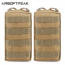 Airsoftpack 2Pcs Molle Pouch Hunting Bags Belt Waist Bag Military Tactical Pack Outdoor Pouches Case Pocket Camo Storage Bag