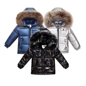 

Fashion winter coat down jacket for boys clothes 2-8 y children's clothing thicken outerwear & coats with nature fur parka kids