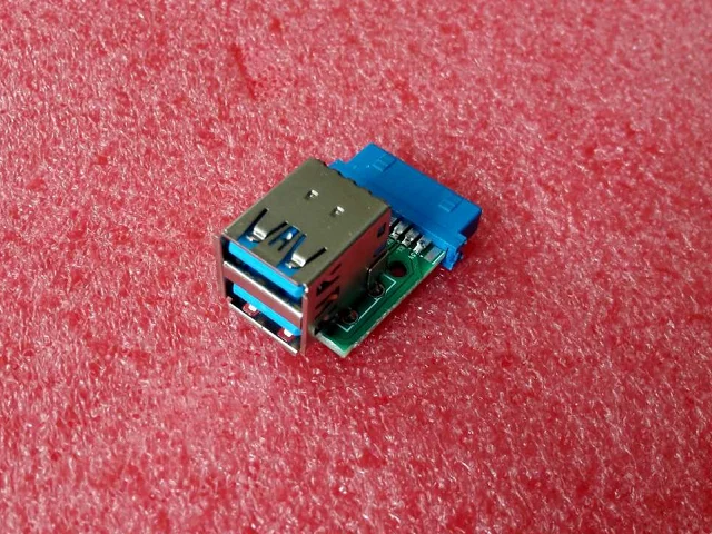 

Материнская плата компьютера 9-контактный адаптер USB женский горизонтальный двойной один порт 20-контактный разъем USB3.0 модуль шасси встроенный