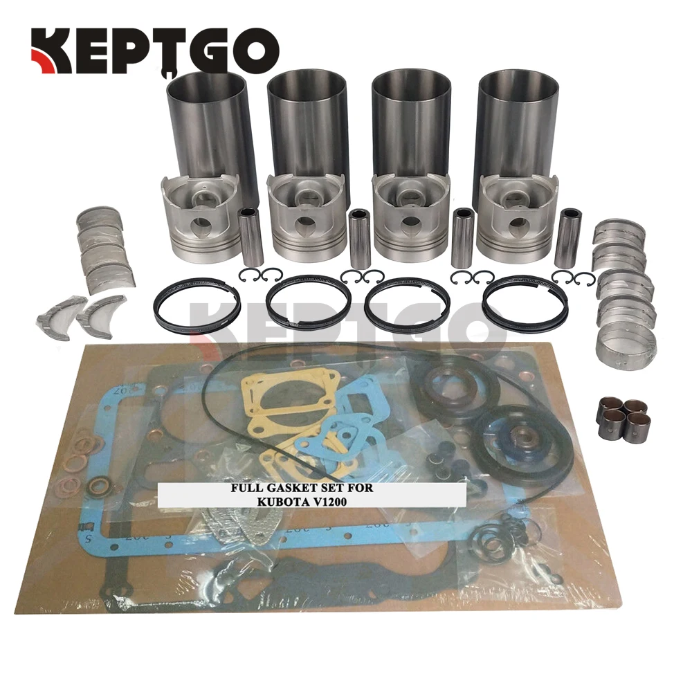 V1200 Overhaul Rebuild Kit For Kubota Engine Rx245 Rx275 Rx2750 Loader