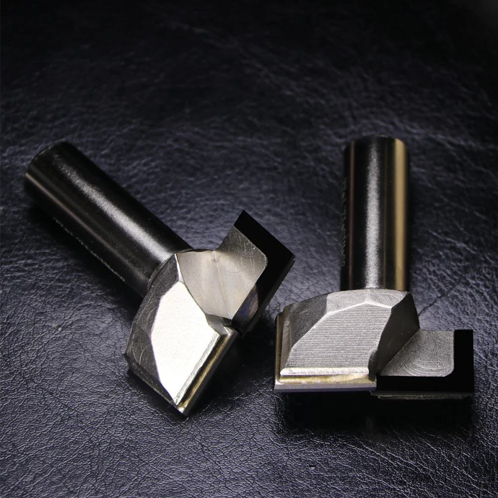 Set 4 Punte Router CNC - Gambo 1/4 Pollice - Carburo Solido Per Legno E