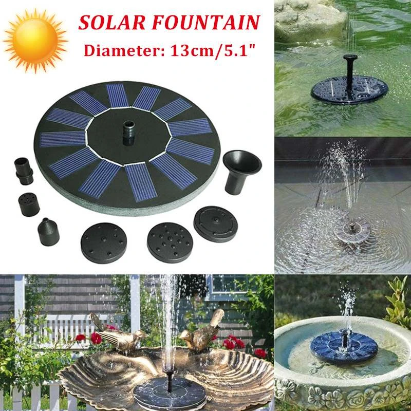 Mini Solar Fountain Pond Fountain Garden Decoration Outdoor Solar Panel Garden Fountain Water Fountains Drop Shipping Fountains Bird Baths Aliexpress