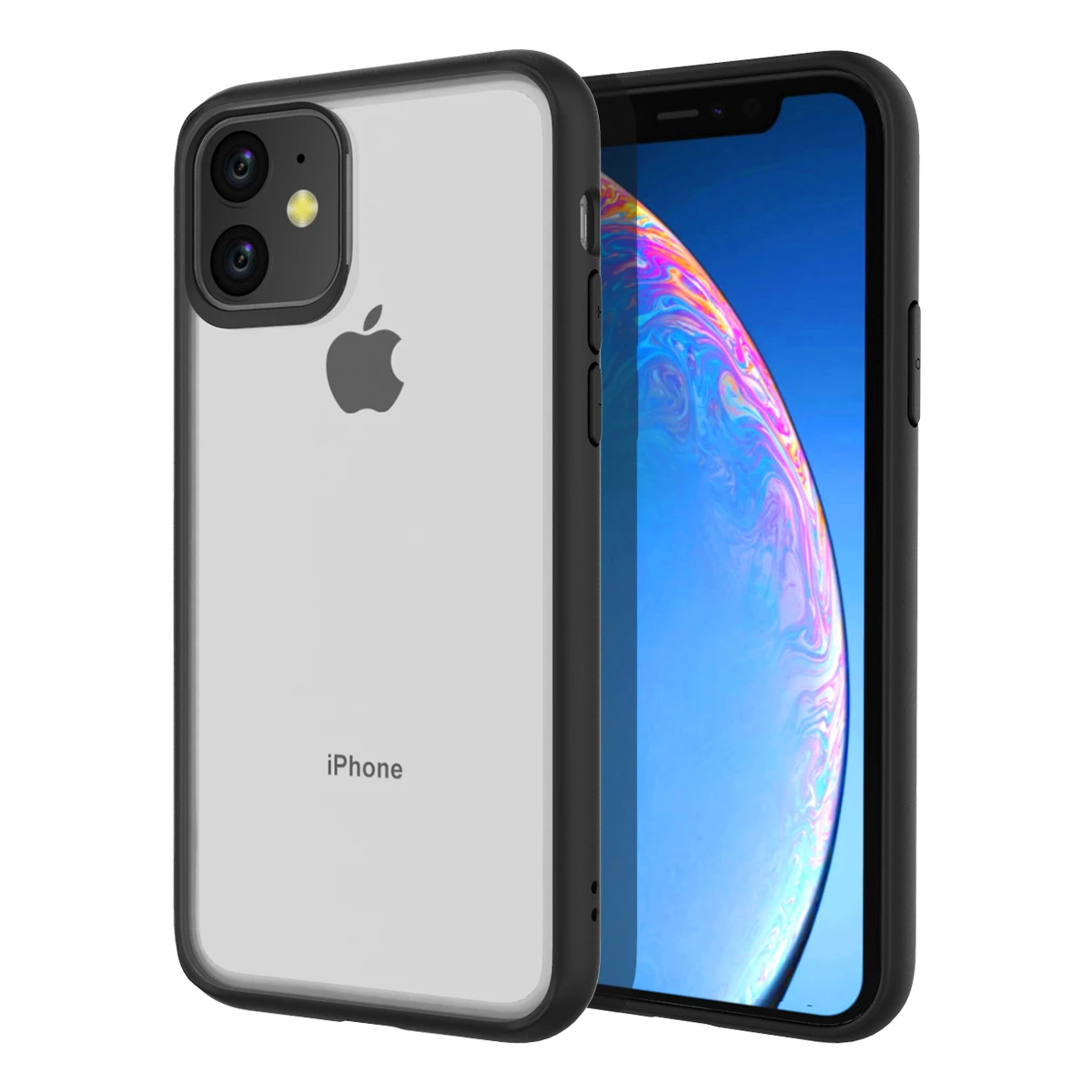 Black Для iPhone 11 11 Pro 11 Pro Max чехол прозрачный Гибридный ТПУ+ PC прозрачный силиконовый бампер противоударный чехол для iPhone 11 XI чехол - Цвет: Black