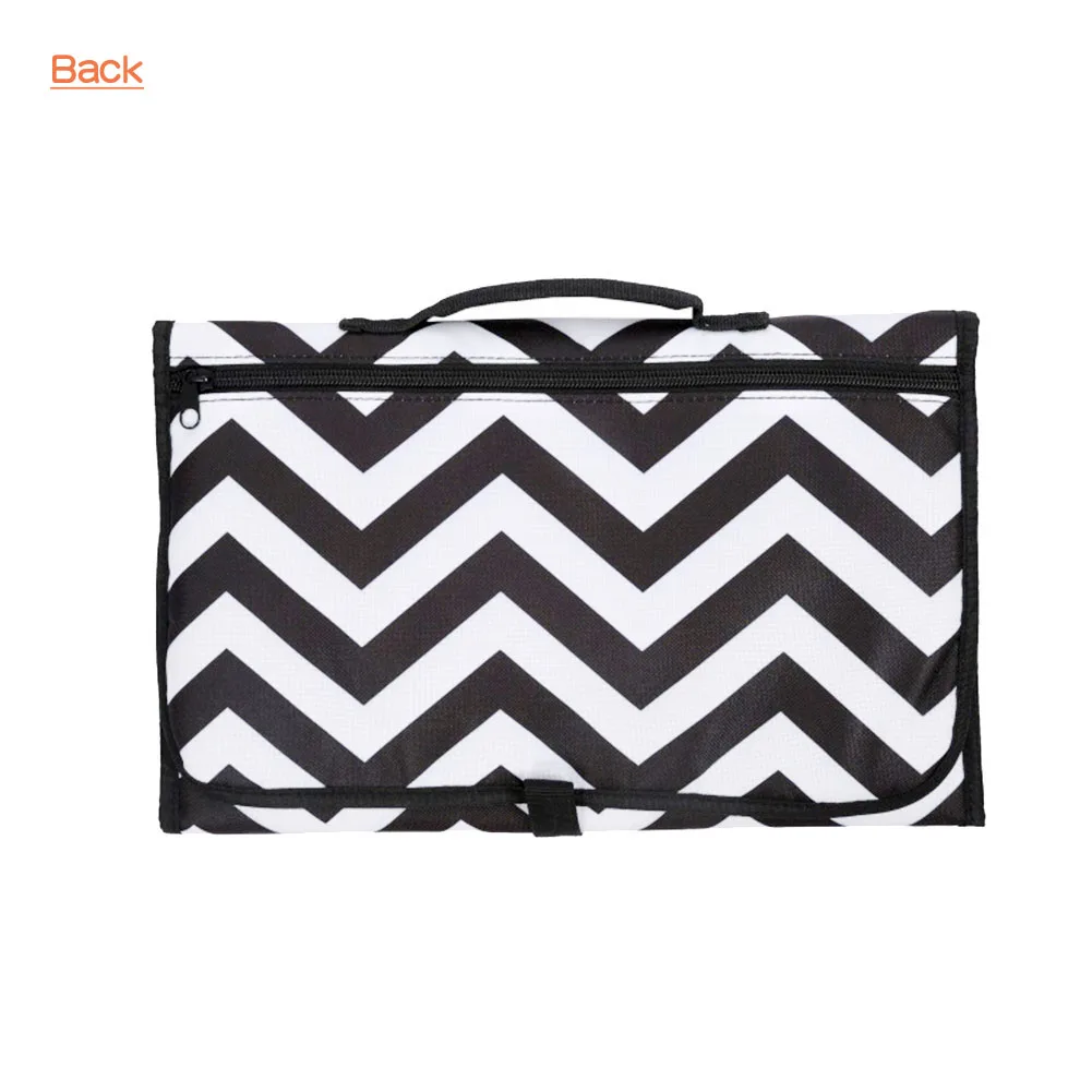 Детский Пеленальный матрас портативный для путешествий на открытом воздухе водонепроницаемый складной Узорчатая пеленка для младенцев матрас с карманами#10