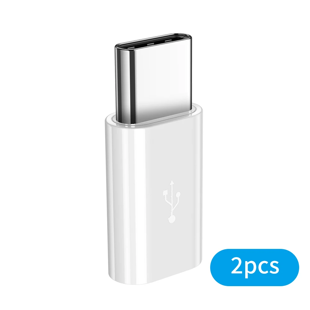 USB raxfly C адаптер типа OTG C к Micro USB зарядное устройство конвертер для Macbook Xiaomi samsung Galaxy huawei Тип C USB OTG адаптер - Цвет: 2PCS white