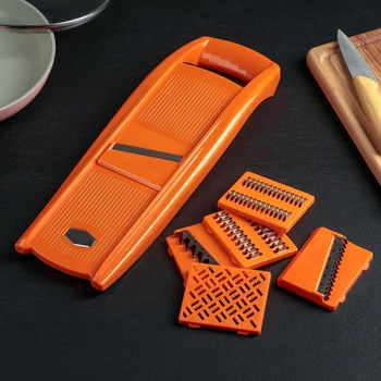 

Vegetable slicer, 6 attachments, orange, 36 cm