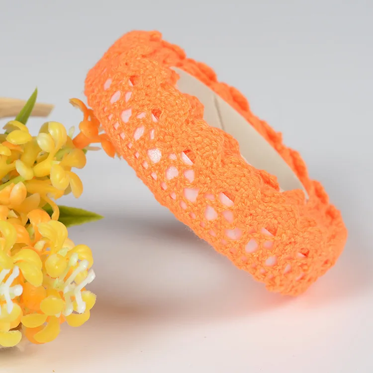 C20-11 orange 2 ярдов/партия 1,8 см Высококачественная цветная кружевная отделка наклейка хлопковая кружевная лента DIY паста материал украшения дома аксессуары - Цвет: C20-11 orange