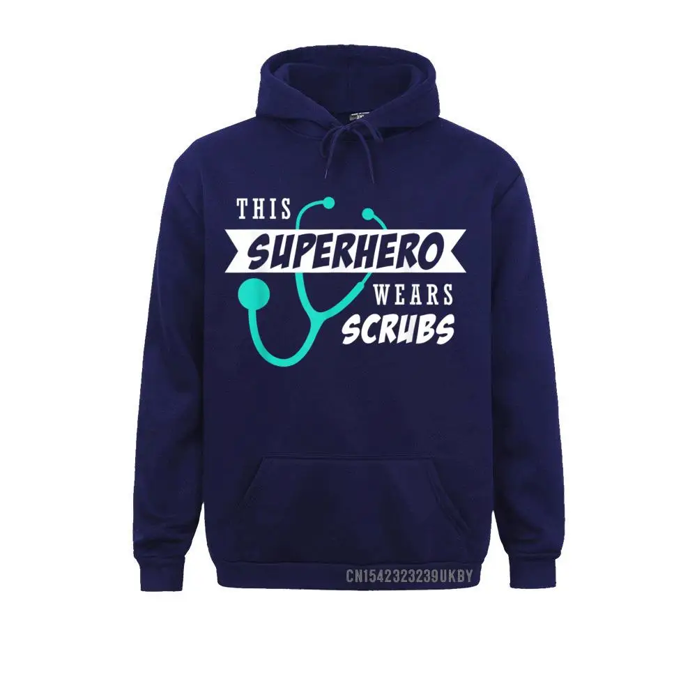 This Superhero Wears Scrubs Doctor Nurses Week Gift T-Shirt__A9890 Long Sleeve Hoodies  Men Sweatshirts Customized Clothes Rife This Superhero Wears Scrubs Doctor Nurses Week Gift T-Shirt__A9890navy