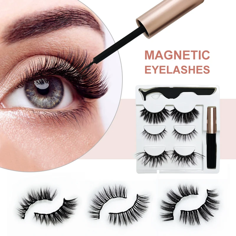 Eyelashes With 5 Lashes Set Long 3d Mink Lashes