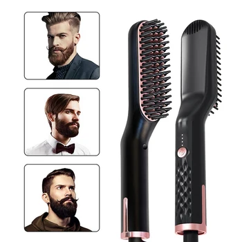 

Multifunctional Hair Comb Brush Beard Straightener Hair Straighten Straightening Comb Hair Curler Quick Hair Styler For Men