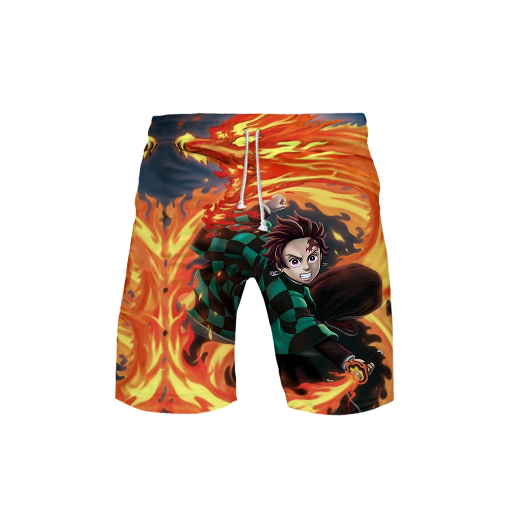 Anime Demon Slayer: Kimetsu no Yaiba Kamado Tanjirou 3D print summer men fashion trend shorts popular casual summer shorts
