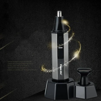 

New NIKAI men's ear and nose hair trimmer 2-in-1 multi-function sideburn knife electric eyebrow trimmer with LED light