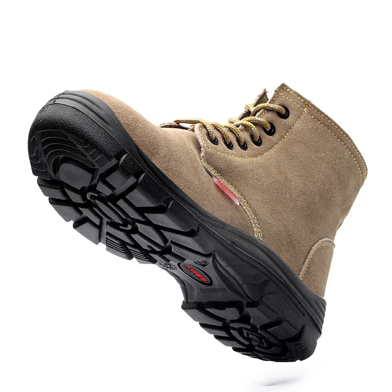 mens casual safety boots cow suede leather platform worker shoes steel toe cap work boot tooling security shoe zapatos hombre