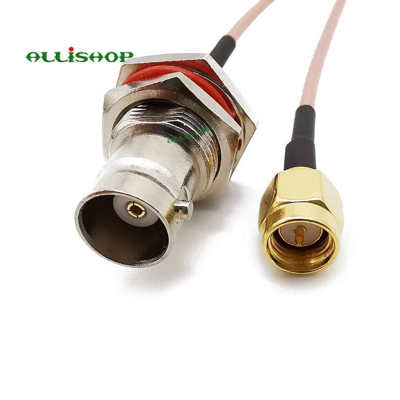 Allishop BNC Женский Джек SMA штекер переборка RG316 коаксиальный кабель 30 см