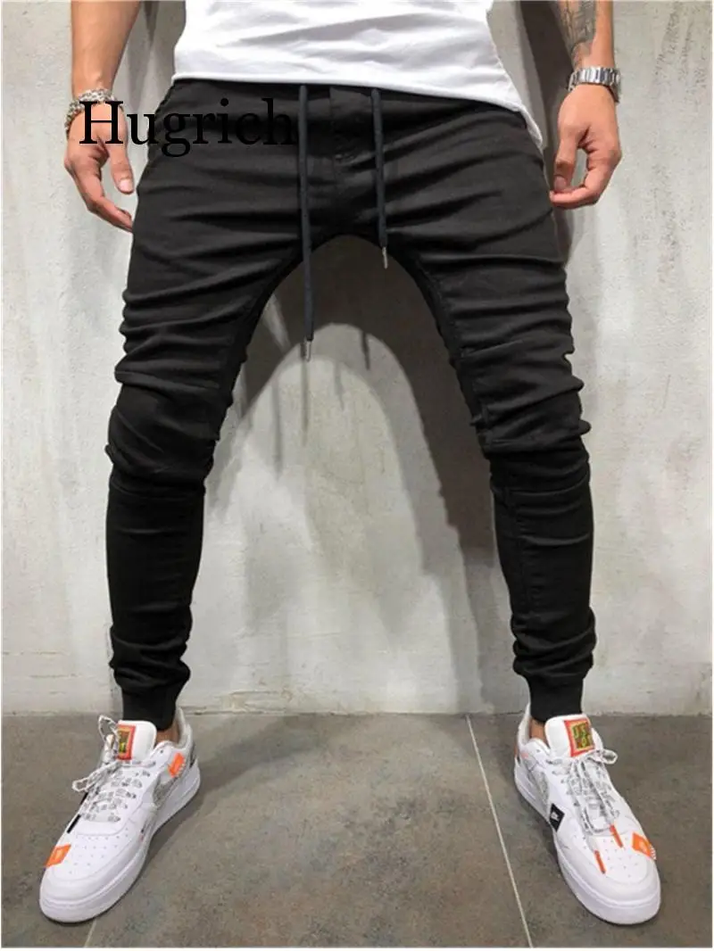 2020 Mens Skinny Jeans Slim Fit Ripped Jeans Big and Tall Stretch Blue Jeans for Men Distressed Elastic Waist M-4XL