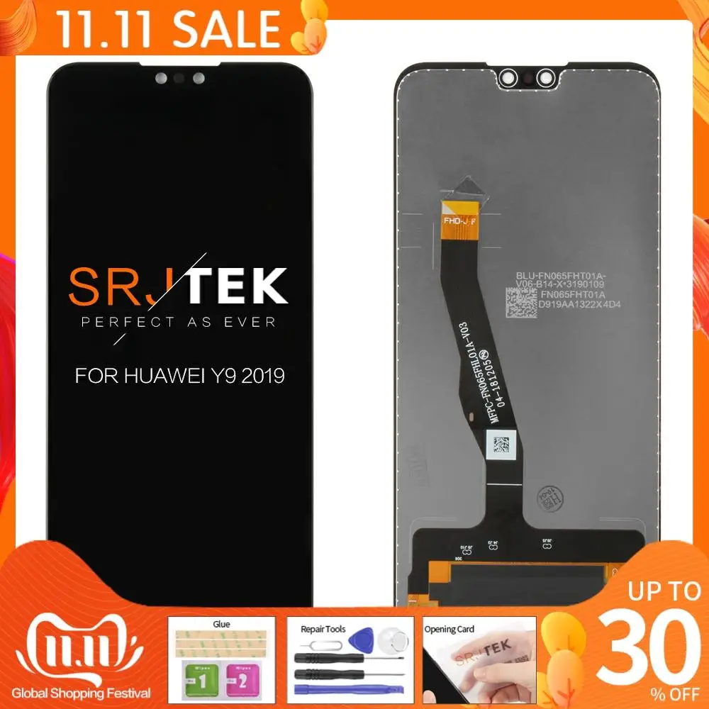 

New For Huawei Enjoy 10 LCD TouchScreen Glass Panel For Huawei Enjoy 10 Display Sensor Frame Replacement Parts ART-TL00 ART-AL00