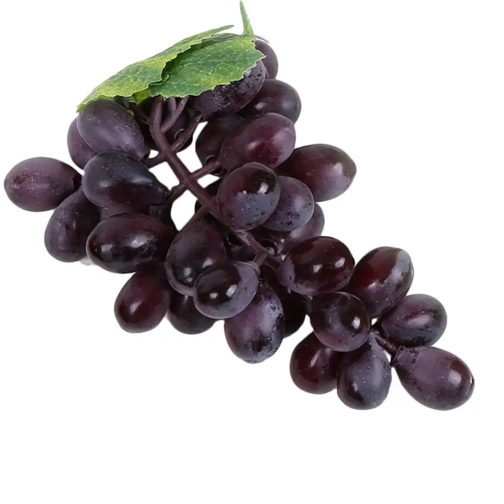 1 Bunch Fake Grape Artificial Plastic Lifelike Faux Fruit Home Garden Decoration