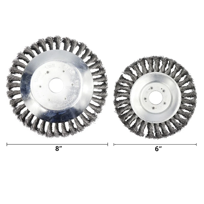 1 шт., 6 дюймов/8 дюймов, стальная головка для газонокосилки, стальная проволока, кусторез с закругленными краями, лезвие для триммера сорняков