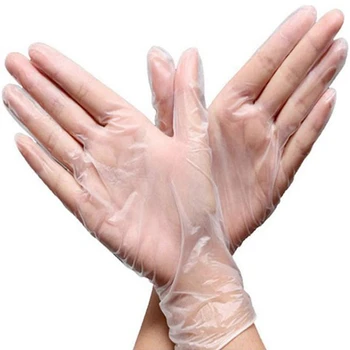 

200 Pcs Examination Gloves Disposable PVC Gloves Gloves Powder Free for Food Processing Restaurant Kitchen Catering Home