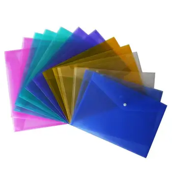 

1Pcs Solid Color Papers PP Student Supply Creative School Case A4 Transparent File Bag Folder