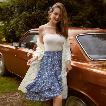 

JaMerry Casual v neck long women winter cardigan Long sleeve hollow out loose female sweater Vintage knitwear pure jumpersTop