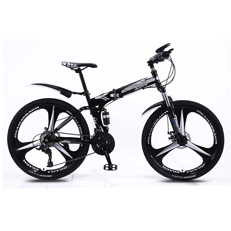 US $254.79 Sports and Entertainment Bicycle Folding Mountain Bike Speed Double Shock Absorber Male and Female Adult Mountain Bike