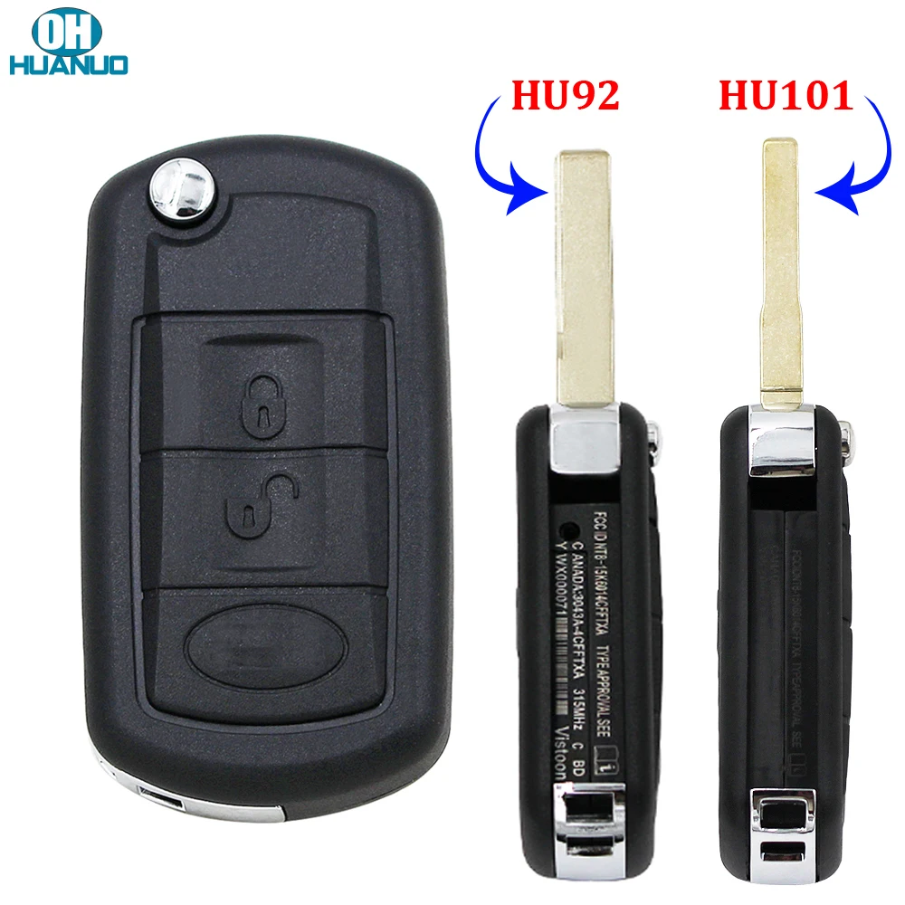 3 buttons flip remote key shell case fob for LAND ROVER DISCOVERY 4 Range Rover Sport Vogue HU101 or HU92 uncut | Автомобили и