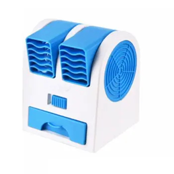 

New mini dual-port fan pageless cooling silent fragrance small fan portable usb desktop small fan with USB charging cable
