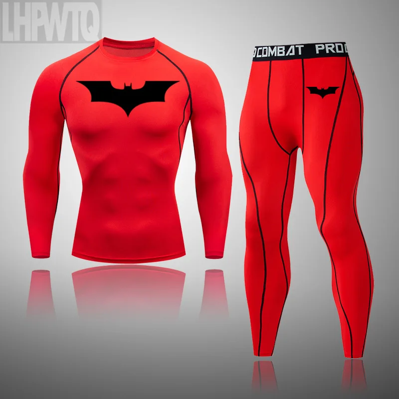 New Men's Thermal Underwear Winter Tracksuit Compression Gym Fitness Clothes Ski Suit Men Workout Tights Running Sport Wear