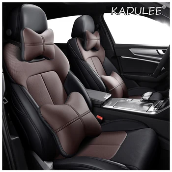 

KADULEE Custom Leather car seat covers For Hyundai Sonata Elantra Tucson i30 IX35 IX25 MISTRA Verna SantaFe ENCINO car seats