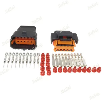 

10 Pin/Way Auto Headlights Lamp Connector Plug Female Male Waterproof Socket With Terminal For Peugeot Citroen Renault