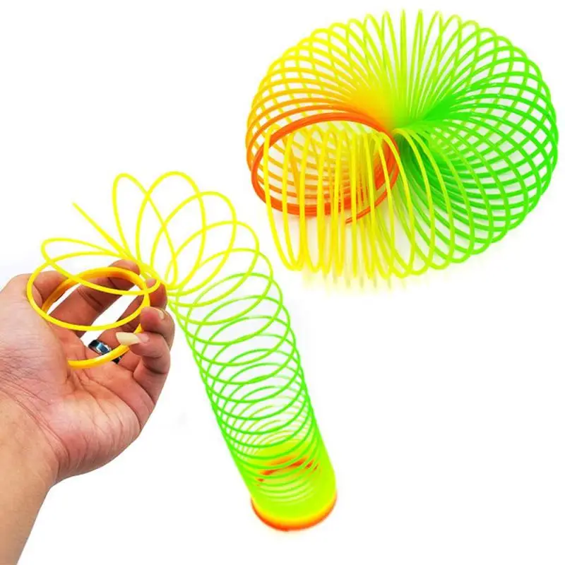

Rainbow Spring Toys Creative Magical Educational Toys Wide Scope of Application Daily Durability Delicate for Children Games